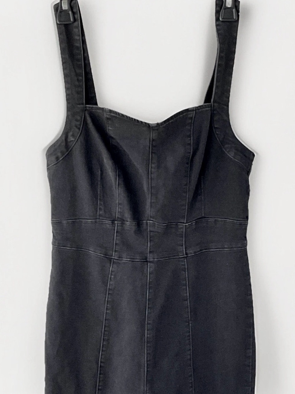 Free People We The Free NWOT Light My Fire Charcoal Black Jumpsuit Overalls, Med - Picture 4 of 12